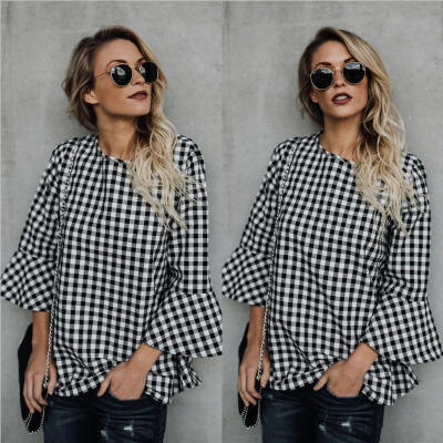 

Women Casual Tops New T-Shirt Loose Fashion Blouse Cotton Blouse Long Sleeve