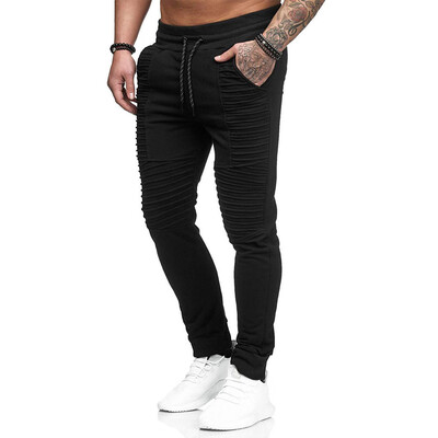 

SUNSIOM Men Gym Slim Fit Trousers Tracksuit Bottoms Stiped Skinny Joggers Sweat Pants