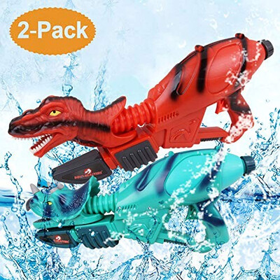 

Ancaixin Dinosaur Water Gun Herrera & Triceratops Super Soaker Gun Set Summer Beach Pool Toys Big Squirt Blaster for Kids & Adults