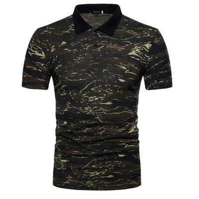 

Mens Camo Shirt Short Sleeve Top Casual Sports Slim Fit T-shirt Muscle Tee