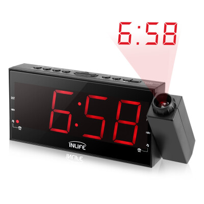 

Inlife Digital Dimmable Projection Alarm Clock with Radio
