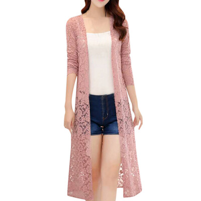 

Toponeto Women Daily Cardigan Sun Shirt Blouse Summer Lace Sunproof Long Sleeve Outwear