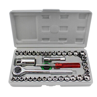 

Tailored Car Repair Tool Socket Set Wrench Combination HandTool 40pc 40pc Including Box