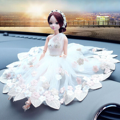 

1 pcs lovely Dolls beautiful Decorative Dolls auto Ornament Sweet Wedding Handmade dolls Fashion Car Interior Decoration