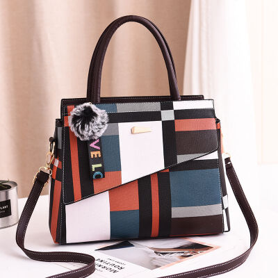 

2019 spring new European&American big bag shoulder bag simple handbag diagonal bag cool fashion handbag