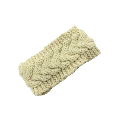 

Winter Fashion Women Knitted Turban Headbands Solid Color Warm Crochet Headwrap Wide Ear Warmer Hairband Hair Accessories 22