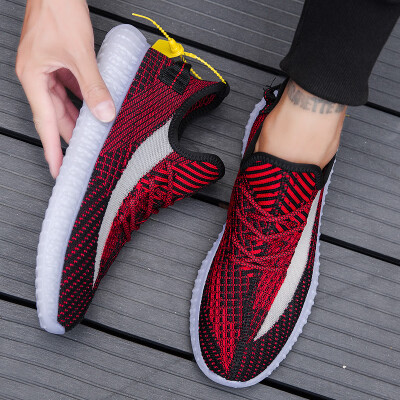 

Sports shoes mens shoes fashion hollow mesh shoes mesh flying woven breathable shoes tide wild sports shoes running shoes