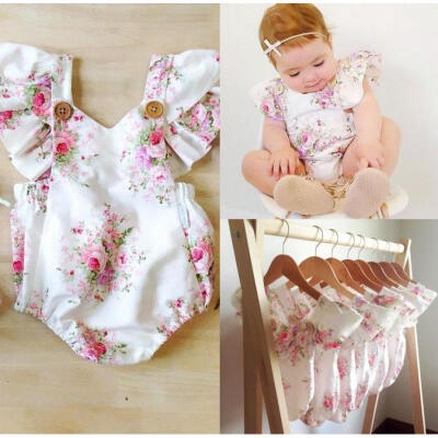 

Newborn Toddler Infant Baby Girl Romper Jumpsuit Bodysuit Outfit Sunsuit Clothes