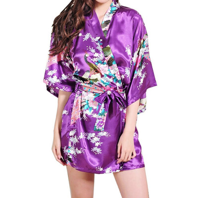 

Sexy Women Silk Satin Kimono Robe Bathrobe Nightgown Loungewear
