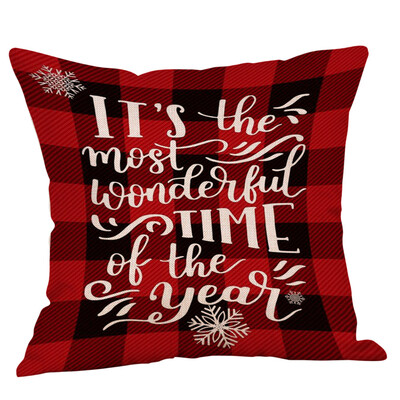 

Tailored Merry Christmas Xmas Gift Plaid Throw Pillow Case Cover Cushion 18 x 18 Inch