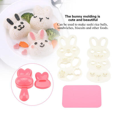

Greensen DIY Bunny Shape Food-grade PP Material Sushi Rice Roll Bento Mold Handicraft Rice Roll Mold
