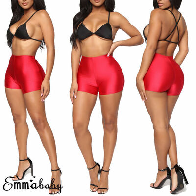 

Women Stretch Biker Bike Shorts Workout Spandex Leggings Knee Length  M L XL