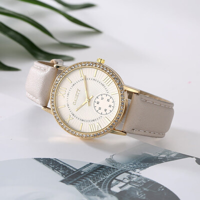 

Simple Fashion Dress Watches Women Fashion Leather Band Analog Quartz Round Wrist Watch Women watches top brand luxury &Ff