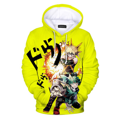 

Herqw61 Mens 3D My Hero Academia Anime Print Hoodie Izuku Midoriya Cosplay Costume Sweatshirt