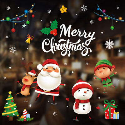 

〖Follure〗Merry Christmas Window Wall Sticker Decoration Decal Home Decor Xmas