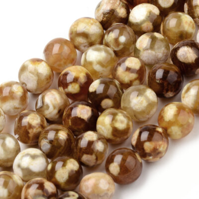 

Natural Fire Agate Beads Strands Round 665mm Hole 1mm about 63pcsstrand 155