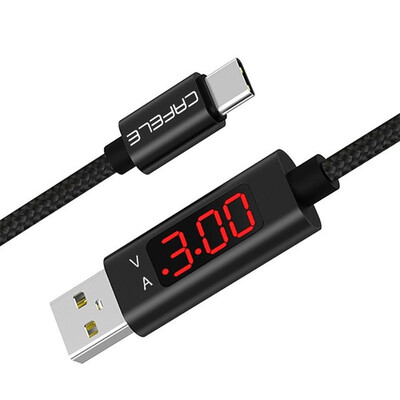 

Cafele USB C Cable USB Type C LED Digital Voltage&Current Display Charger Type C Cable for Huawei P20 Mate 20