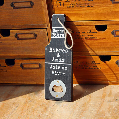 

Toponeto Beer Bottle Opener Metal Wood Creative Hanging Wall Home Art Decoration 1pcs Hot