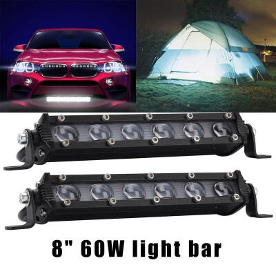 

New 60W 8 Inch Car LED Car Work Light Car Truck Boat Driving Offroad SUV Work Light Driving Fog Lamps