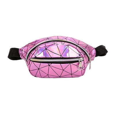 

Women Geometric Laser Fanny Pack Chest Phone Pouch Girl Waist Shoulder Bags