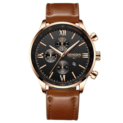 

Gobestart Mens Leather Military Casual Analog Quartz Date Wrist Watch Business Watches