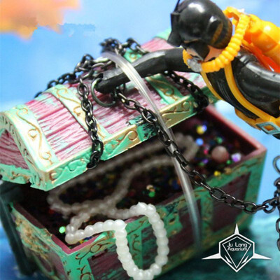 

Aquarium Ornament Treasure Treasure Figure Treasure Figure Action Fish Diver Tank Ornament Aquarium Landscape