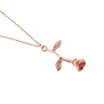 

Rose Gold long initial Necklace Gift for Women personalized flower pendant necklace Silver Woman Chain Statement Necklaces