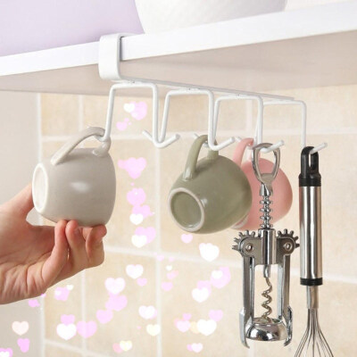 

Kitchen Bathroom Wardrobe Rack Cupboard Nail-free Hanging Hook Hanger Holder