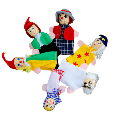 

YIWULA6pcs Cartoo Finger Puppet Plush Child Baby Early Education Toys Gift Finger Toys