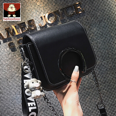 

Chain bag women 2019 new tide shoulder slung Korean Joker womens bag students Mori solid color