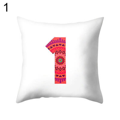 

Simple Number Figure Pillow Case Cushion Cover Sofa Bed Car Cafe Office Decor