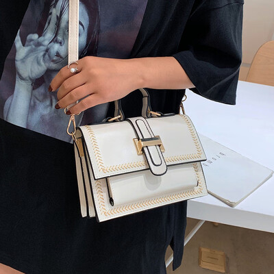 

Advanced sense bag Ocean style simple contrast color mobile handbag 2019 new fashion Korean version of the wild shoulder Messenger bag