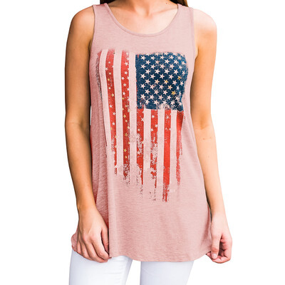 

American Flag Printing Vest