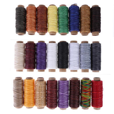 

24pcsset 50m 150D Leather Sewing Wax Thread Hand Stitching Cord DIY Tool