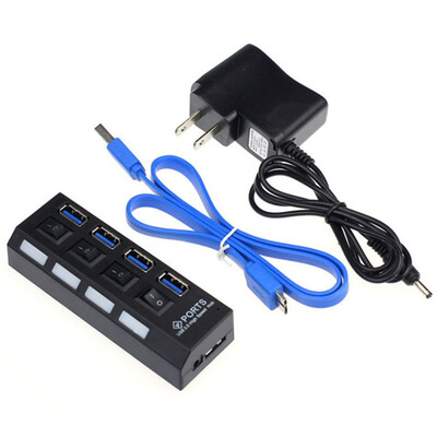 

XY JX09 4 Port High Speed USB 30 HUB Divider with Power Switch