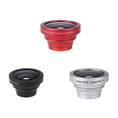 

180 Degree Fisheye Macro Lens Magnetic Mount for iPhone 5S 5 Galaxy S4 S3 Note 3 HTC 2 in 1 Silver