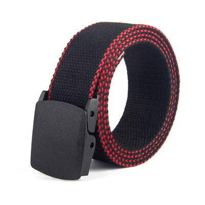 

Unisex Belt Quality Stripe Canvas Automatic Buckle Mens Belt Fashion Casual Jeans Women belt Fabric belt Luxury belt 110cm