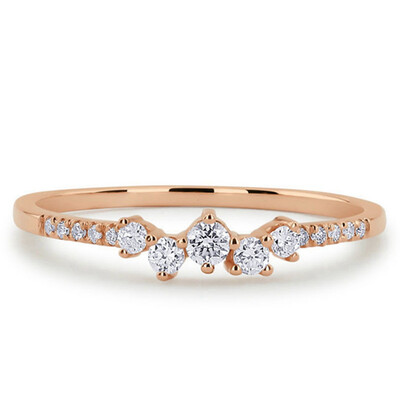 

Simple Crystal Wedding Party Band Ring Gifts Womens Fashion Jewelry Size 6-10