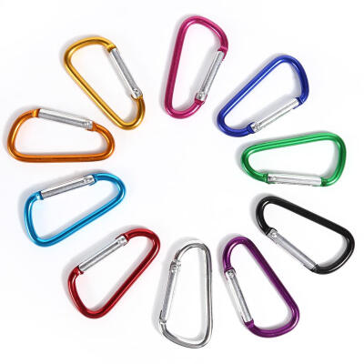 

10pcs Carabiner Keychain Clip Outdoor Climbing Keyring Hook Buckle Random