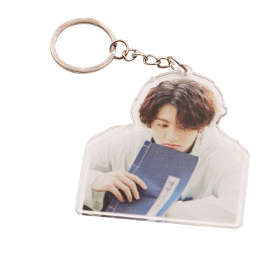 

CAR-TOBBY Kpop BTS Keychain Suga V TATA Acrylic Key Chain Keyring Bag Pendant