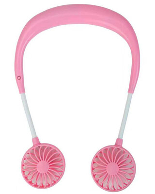 

〖Follure〗Portable USB Rechargeable Neckband Lazy Neck Hanging Style Dual Cooling Fan