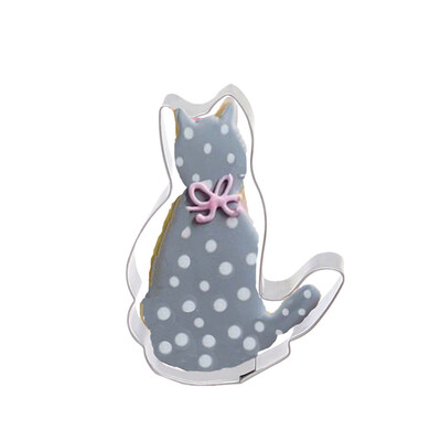 

Toponeto Cat Shaped Aluminium Mold Sugarcraft Cake Cookies Pastry Baking Cutter Mould