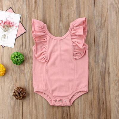 

Newborn Toddler Baby Girl Frill Ruffles Bodysuit Romper Jumpsuit Outfit Clothes
