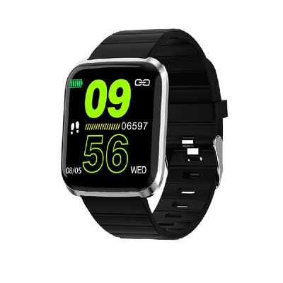 

116 PRO BT Watch Color Screen Sport Fitness Tracker Heart Rate Monitor Wristband Silvery