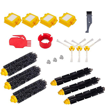 

Vacuum Cleaner Kit Rubber Brushes Filters For IRobot Roomba 500 600 700 Parts