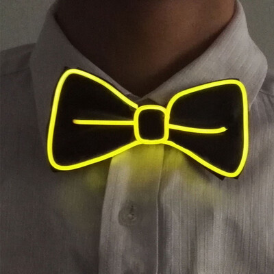 

Men LED Wire Necktie Bowtie Luminous Flashing Light Up Bow Tie For Club Party Wedding Halloween