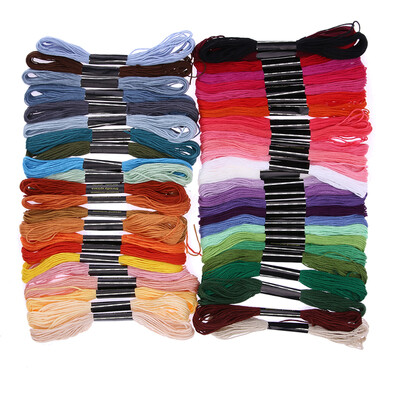 

50 Colors Embroidery Thread Hand Cross Stitch Floss Sewing Skeins Craft