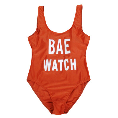 

Sexy Women Swimsuit Bodysuit One Piece Swimwear Letter Print Monokini Bathing Suit