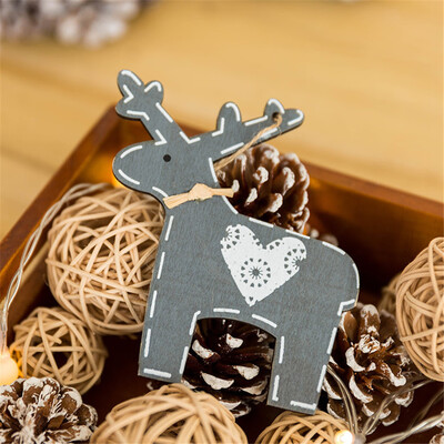 

Toponeto Wooden Mini Christmas Tree Deer Hanging Pendant Ornaments Christmas Home Decor
