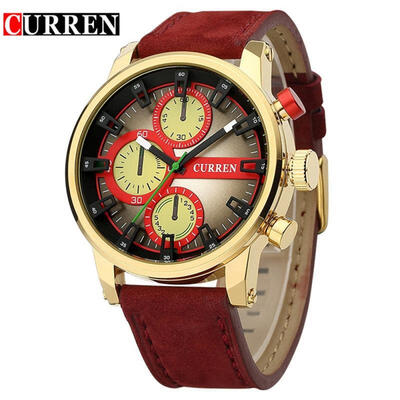 

CURREN 8170 Casual Business Watch Quartz Wristwatch With Leather Strap For Men